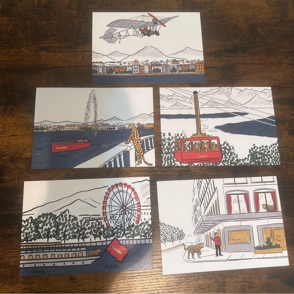 Cartier Hand painted Postcards - Picture 3 of 4